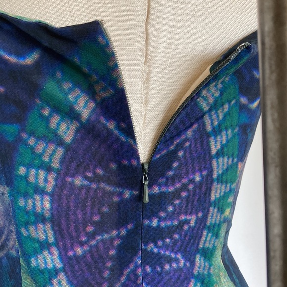 Mandalay Y2K asymmetrical cocktail dress, sequins, cowl neck, spaghetti straps 4 - Picture 9 of 12